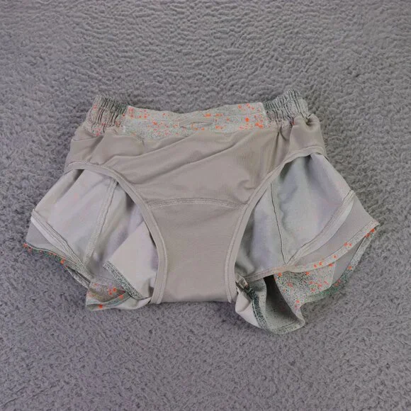 Lululemon Hotty Hot Short Womens 2 Gray Printed LR Lined 2.5" Athletic Running - Picture 10 of 11